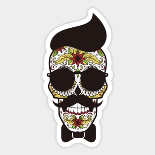 Flamboyant Sugar Skull Sticker